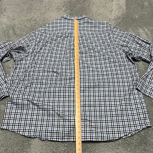 Duluth Trading WrinkleFighter Shirt Mens 3XL Plaid Blue Long Sleeve - Picture 7 of 7